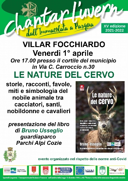 "Le nature del cervo" - Venerdì 1 aprile a Villar Focchiardo